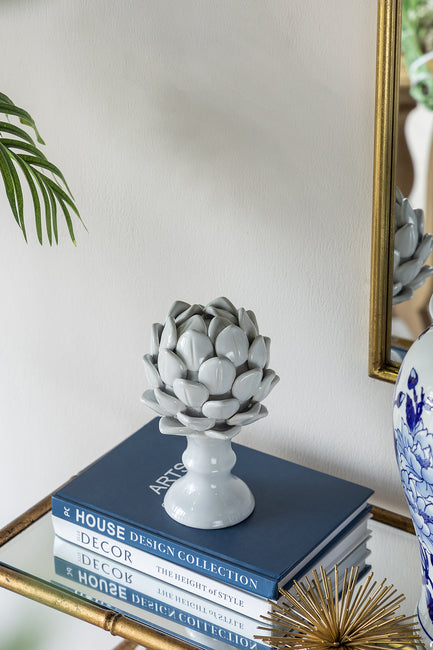 Artichoke Small Finial Ceramic. Care For This Stunning Artichoke Finial By Simply Cleaning It With A Damp Cloth.