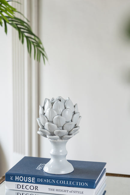 Artichoke Small Finial Ceramic. Care For This Stunning Artichoke Finial By Simply Cleaning It With A Damp Cloth.