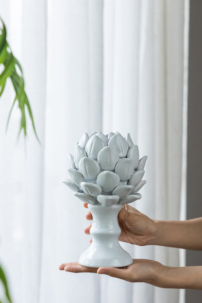 Artichoke Small Finial Ceramic. Care For This Stunning Artichoke Finial By Simply Cleaning It With A Damp Cloth.