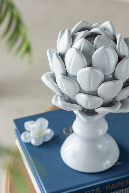 Artichoke Small Finial Ceramic. Care For This Stunning Artichoke Finial By Simply Cleaning It With A Damp Cloth.