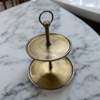 200D 2 Tier Gold Stand W/Texture