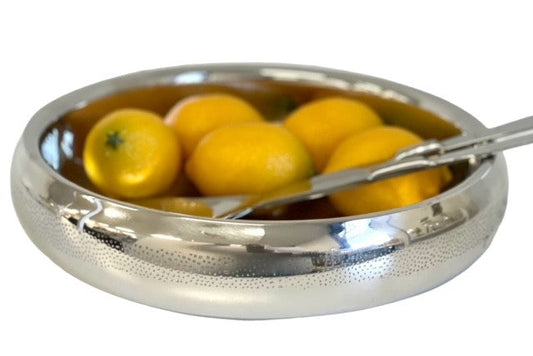 200E - Double Wall Shallow Belly Bowl Dot Etch