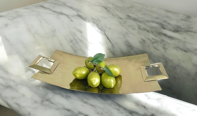 201A Gold Tray Paloma Square Handle 59X26