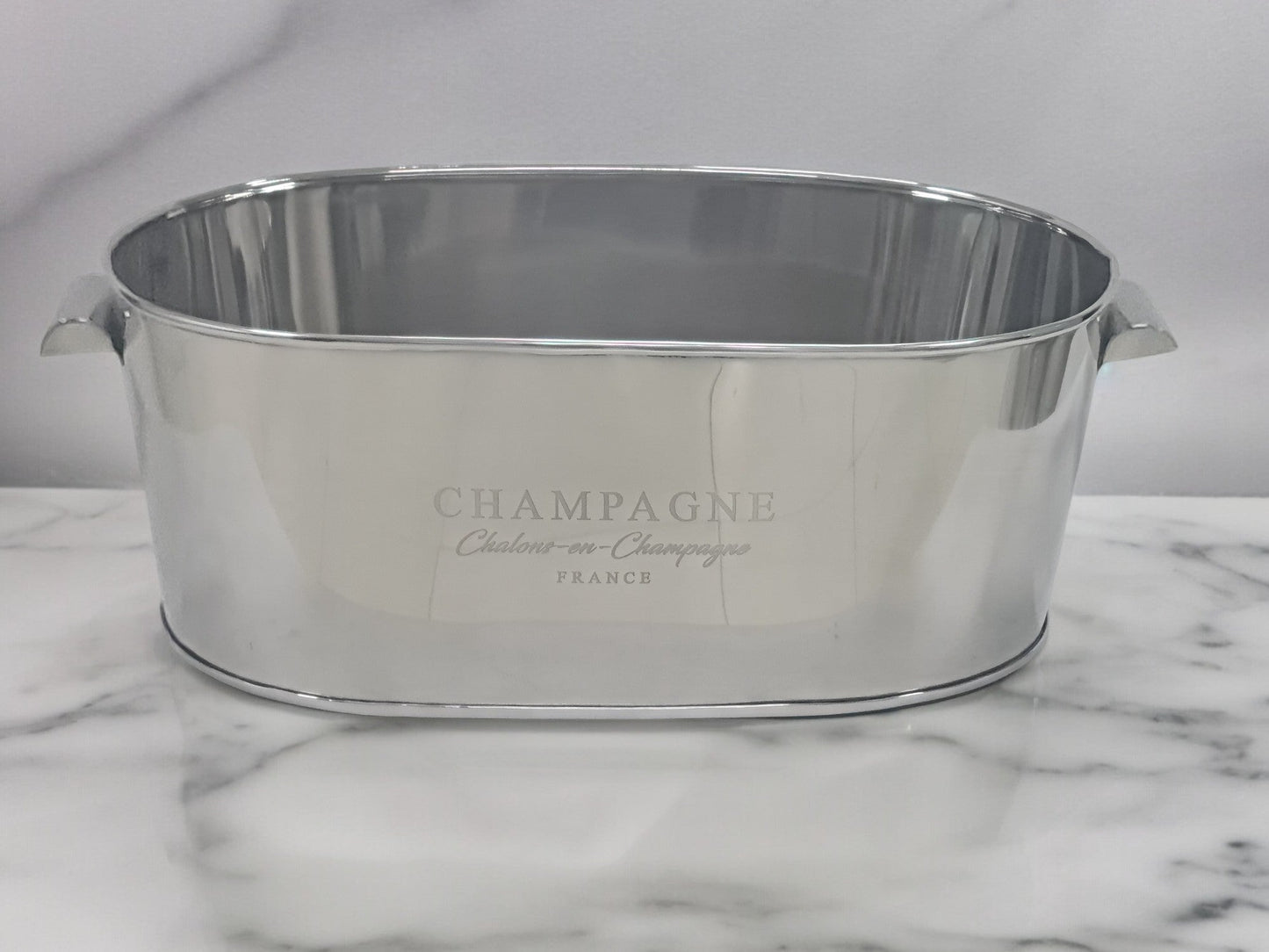 201C Oval Stainless Bucket Logo 35X58X21