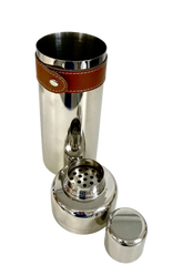 201E - Stainless Steel Cocktail Shaker: Leather