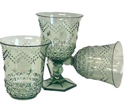 21Gr Acrylic Wine Glass Star Green