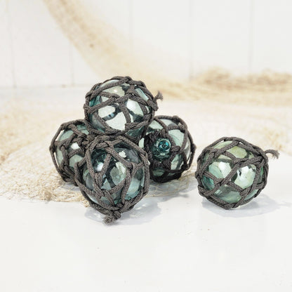Set 5 X 2.5" Glass Floats #201Tc Thick Cord