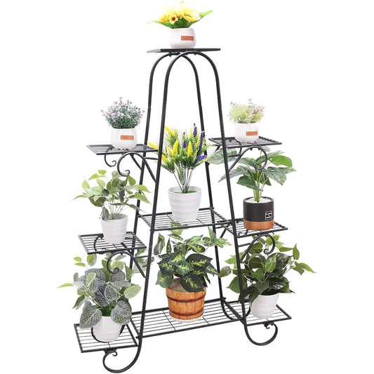 9 Tier Metal Plant Stand Garden Flower Pots Holder Display Rack