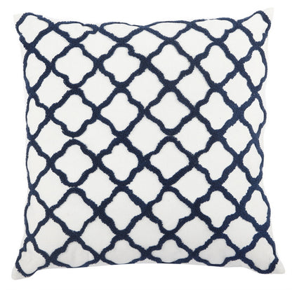 Quatrefoil Feather Cushion Moorish Embraided 50X50Cm 60% Feather