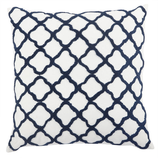 Quatrefoil Feather Cushion Moorish Embraided 50X50Cm 60% Feather
