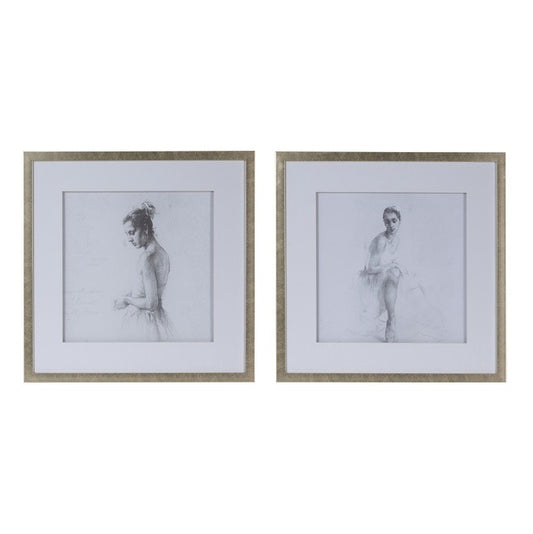 Set Of 2 Ballerina Framed Prints