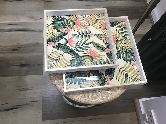Botanical Square Set Of 2 Trays