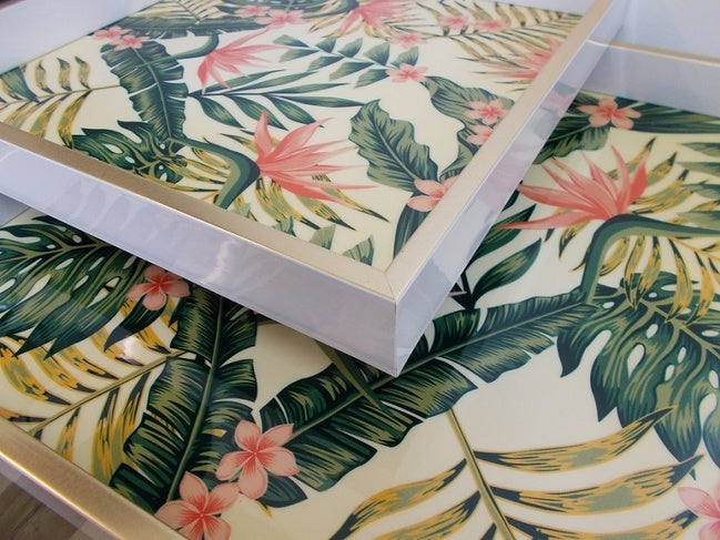 Botanical Square Set Of 2 Trays