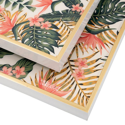 Botanical Square Set Of 2 Trays