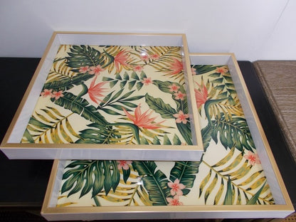 Botanical Square Set Of 2 Trays