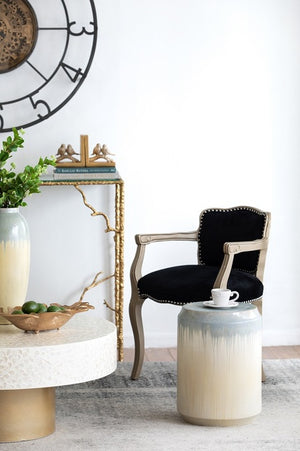 Florence Reactive Glaze Ceramic Stool