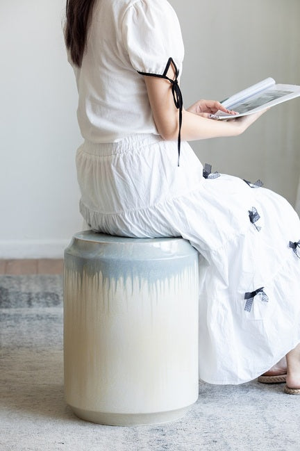 佛罗伦萨反应釉陶瓷凳