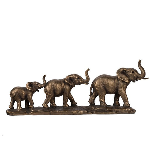 Elephant Family Of 3 Statue
