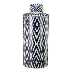 Carlyle Lidded Jar 46Cmh. Large Size; Includes Matching Lid. The Gorgeous Carlyle Lidded Jar Combines Traditional Patterns And Contemporary Craftsman