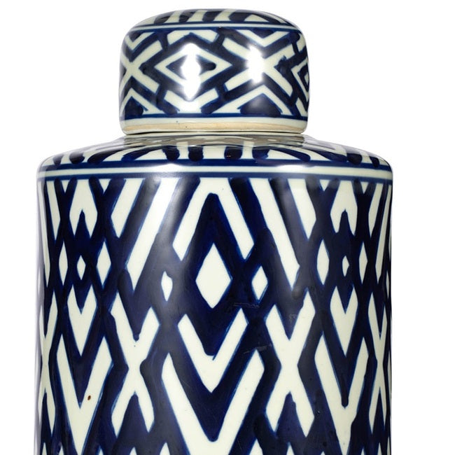 Carlyle Lidded Jar 46Cmh. Large Size; Includes Matching Lid. The Gorgeous Carlyle Lidded Jar Combines Traditional Patterns And Contemporary Craftsman
