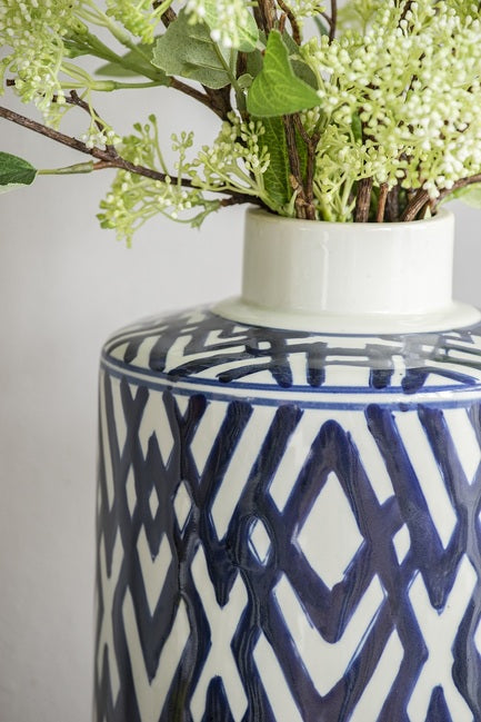 Carlyle Lidded Jar 46Cmh. Large Size; Includes Matching Lid. The Gorgeous Carlyle Lidded Jar Combines Traditional Patterns And Contemporary Craftsman