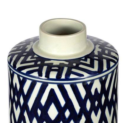 Carlyle Lidded Jar 46Cmh. Large Size; Includes Matching Lid. The Gorgeous Carlyle Lidded Jar Combines Traditional Patterns And Contemporary Craftsman