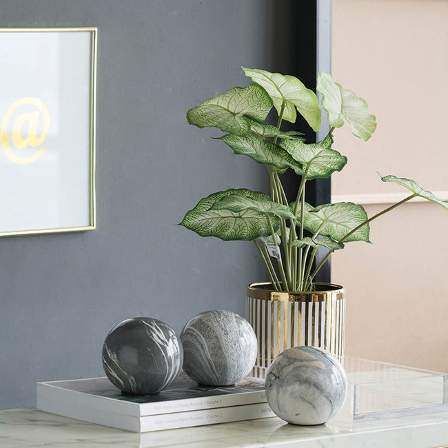 グレーのマーブルボール3個セット