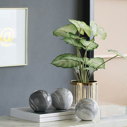 グレーのマーブルボール3個セット