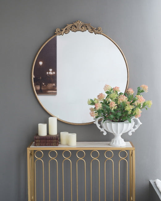 Baroque Gold Round Mirror Large 91. Will Compliment Any Lifestyle For Years To Come