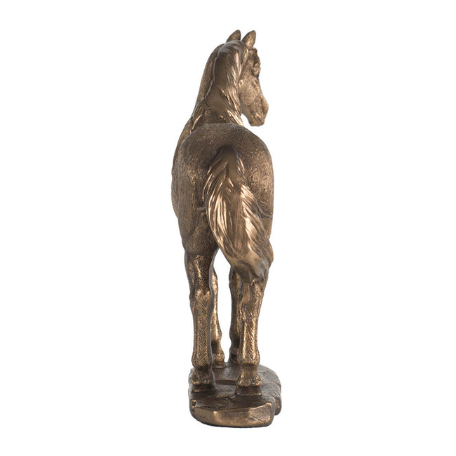 Horse Statue In Rustic Gold Finish 18Cmh