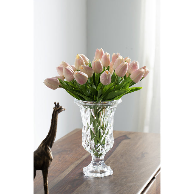 Diamond Pattern Pedestal Vase 24Cmh