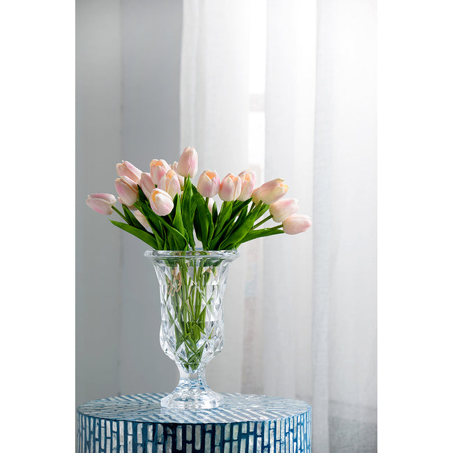 Diamond Pattern Pedestal Vase 24Cmh
