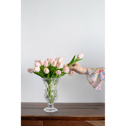 Diamond Pattern Pedestal Vase 24Cmh