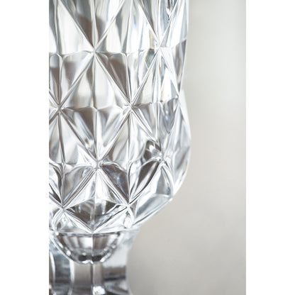 Diamond Pattern Pedestal Vase 24Cmh