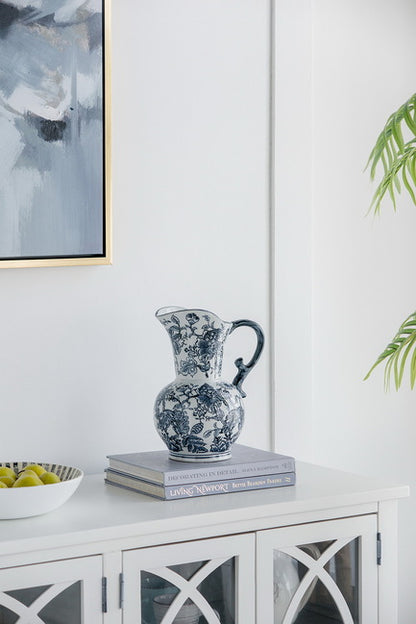 中国风装饰水壶 31 厘米高。中国风图案的古典优雅