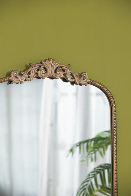 Baroque Tall Gold Wall Mirror.91 Modern Take On Baroque Detailing And Elegant Gold Framing