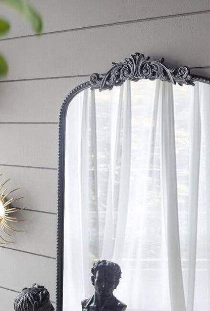 Baroque Tall Black Wall Mirror 91