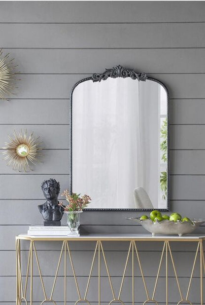 Baroque Tall Black Wall Mirror 91