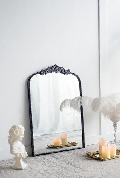 Baroque Tall Black Wall Mirror 91