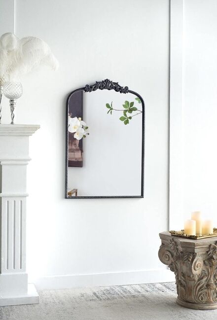 Baroque Tall Black Wall Mirror 91