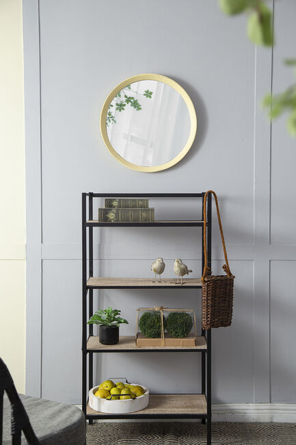 Porthole Mango Cream Wood Wall Mirror