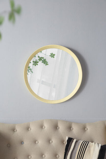 Porthole Mango Cream Wood Wall Mirror