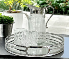 209Y Silver Round Trio Band Tray 38X38X5.5
