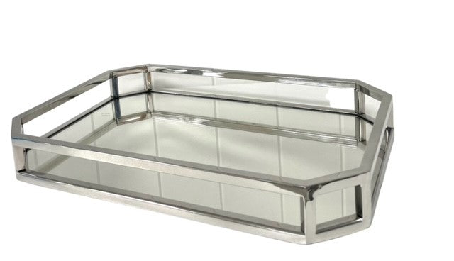 209D - Rectangle Sloped Edge Mirror Tray 41X26Cm