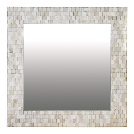 Nepean White Wash Square Mirror