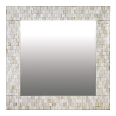 Nepean White Wash Square Mirror