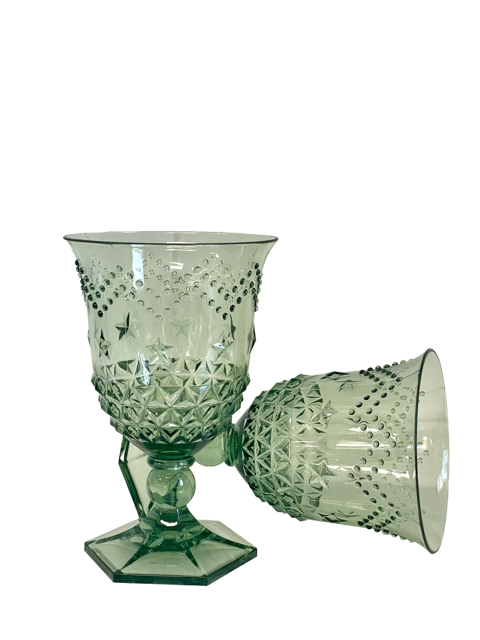 21Gr Acrylic Wine Glass Star Green