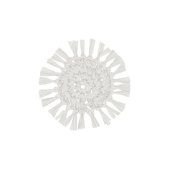 Fringe White Coaster Round