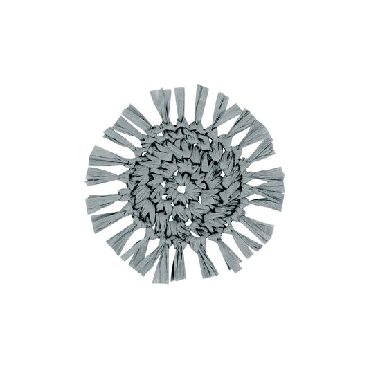 Fringe Grey Coaster Round