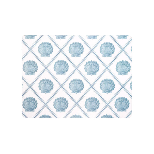 Scallop Check Rectangle Placemat - Set Of 4